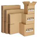 Eupako 30 Pack Small Shipping Boxes Assorted Sizes, 4x4x4 & 5x5x5 & 6x6x6 10 PCS Each Mailing Boxes, Brown Corrugated Box Mailers, Cardboard Boxes for Packaging Small Business