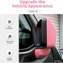 Side Mirror Cover, Rearview Mirrors Decoration Trim Kit Fit for 2018-2026 Jeep Wrangler JL JLU & Gladiator JT(Pink)