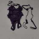 Avidlove Sexy Lingerie for Women Lace Bodysuit Teddy Lingerie One Piece Lingerie with Garter Belt (Purple)