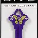 Hillman Diva Butterfly & Flowers House/Office Universal Key Blank Single Sided