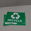 10 Pack Recycle Stickers 107 Inches Vinyl Green Weatherproof Self Adhesive Sign for Trash Cans Waste Bins Home Business