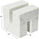 Creative Co-Op Contemporary Marble Cookbook Stand, White