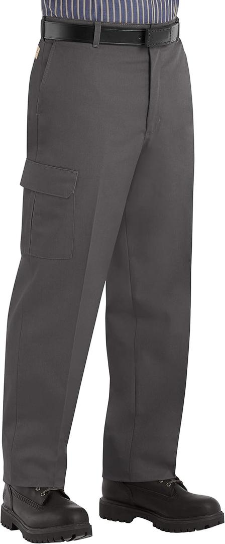 Red Kap Men's Industrial Cargo Pant (44W x 34L, Charcoal)