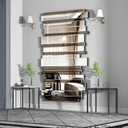 JACUKO Decorative Mirrors for Wall Decor Large Mirrors for Wall Decor Living Room Silver Mirrors 27×55 Inch (Gold Brown)