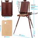 MEEDEN French Easel, Plein Air Easel, Art Easels for Painting Adult, Travel Easels,Portable Artist Easle for Outdoor Painting, Sketching, Display