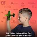 Stocking Stuffer Gifts for Boys & Girls: Foam Airplane Toy Glider Plane Styrofoam Airplanes for Kids. Launcher Airplanes Outdoor Army Toys. Military Gliders Game & Stocking Stuffers for All Ages