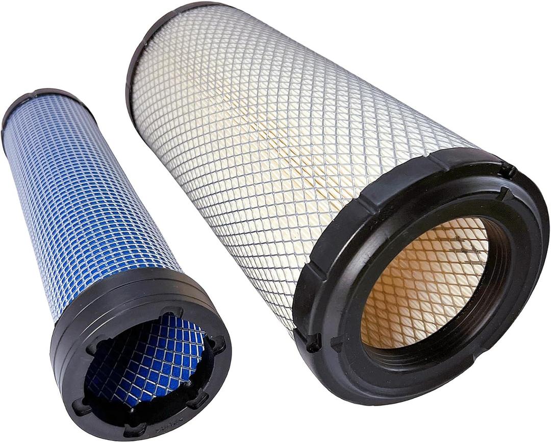 P827653 P829332 Air Filter Kit fit for Donaldsonn Bobcat 6666375 6666376, for Kubota 59800-26110 3A111-19130, for John Deere AP33330 AP33331, for Toro 108-3814 108-3816 (P827653 P829332)