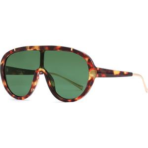 FEISEDY Sunglasses Women Oversized One Piece Frame UV400 Sun Glasses Trendy Retro Shades B2580