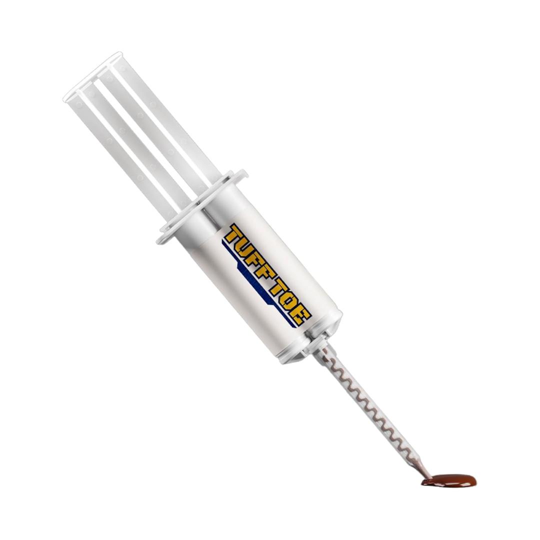 Boot Toe Protector Adhesive, Shoe Glue Toe Protectors for Shoes and Work Boots - Waterproof Heat Resistant, Heavy Duty Protective Layer & Shoe Repair Kit - Easy Application, Cover 2 Shoes, Brown Color