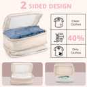Expandable Double-Sided Compression Packing Cube3 Set Lightweight Double Deck Organizer Bag Carry on Luggage Backpack SuitcasesWomen Travel Accessories for Separate Clean and Dirty Clothes