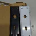 2 Pack Mortise Lock Door Knob Plates for Interior Doors, Old Style Mortise Door Knob Cover Plate Replacement, Matte Black Door Escutcheon (Rectangular)