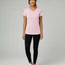Real Essentials 5 Pack: Women's Dry-Fit Short Sleeve V Neck T Shirt Workout Fitness Yoga Top Tee (Available in Plus Size) (XXXL)