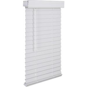 LOTUS & WINDOWARE Cordless 2-inchFaux Wood Blind 17" Wide x 60" Long,(Soft White-Antique White),Smooth, Room Darkening, Horizontal Blinds for Living Room, Bedroom, Interior Door Windows - 17 x 60,Sof