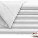 RUVANTI Unisex Birdseye Flat-Fold Cloth Diapers for Babies 6 Pack, 100% Cotton Reusable Diaper Inserts 23x23 Inches, White