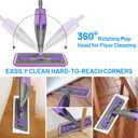 Spray Mops for Floor Cleaning - Wet Dry Mops with 2 Washable + 2 Disposable Pads for Swiffer Powermop - Refillable Bottle for Hardwood Tile Home Kitchen - Absorbs Pet Hair Dust Stains