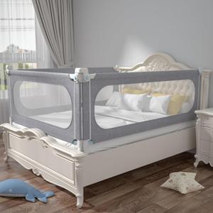 Bed Rails for Toddlers Upgrade Height Adjustable Baby Bed Rail Guard for Twin/Full/Queen/King Size - Safety Bed Rail for Baby1 Side:39"(L) 28"(H)