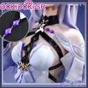 KIRA KIRA Genshin Skirk Cosplay Costumes Doki-SR Game Genshin White Skirk Cospay Halloween Costume Outfits (L)