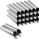 Cannoli Tubes, 5 inch Large Stainless Steel Cannoli Forms Non-stick cream horn Danish Pastry Molds for Croissant Shell Cream Roll Pack of 20 (Cleaning Brush Included)