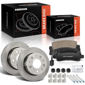 A-Premium 11.81 inch (300mm) Rear Vented Disc Brake Rotors + Ceramic Pads Kit Compatible with Select Ram Models - ProMaster 1500 2014-2020, ProMaster 2500 2014-2020, ProMaster 3500 2014-2020, 6-PC Set