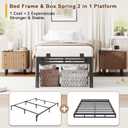 ROIL 24 Inch Twin Bed Frame Double Layer 2 in 1 Platform with Round Corner
