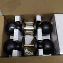 BESTTEN 4 Pack Door Knob with Lock and Key, Keyed Different Entry Door Knob, for Entrance and Front Door, Matte Black