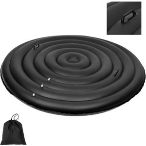 Inflatable Hot Tub Cover Round Replacement All Saluspa Intex Spa Covers Insert One Size Fits All Insulated Thermal Energy Saving Hot Tub Lid Replacement Used for Rain-Proof Snow-Proof with Handle, 8 Feet Diameter