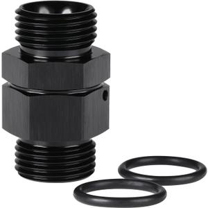 8AN -8 ORB Male to 8AN -8 ORB Male Swivel Union Fitting Adapter Coupler Aluminum Black