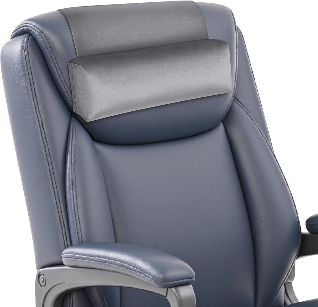 WdFour Velvet Neck & Head Pillow for Recliner Chair, Small Ergonomic Cervical Support Pillow for Home, Office and Travel, Non-Slip Cushion for Tension Relief & Shoulder Comfort (Light Gray)