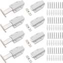 8 Pack Magnetic Push Latch Push to Open Cabinet Hardware Magnetic Touch Latch Door Push Release Latch Magnetic Drawer Push Catch Drawer Magnets, White