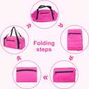 HOLYLUCK Foldable Travel Duffel Bag For Women & Men Luggage Great for Gym - Fuchsia