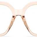 Oversized Blue Light Blocking Glasses for Women, Computer Monitor Gaming Glasses Reduce Eye Strain (Transparent Brown)