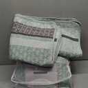 Homzard Quilts Queen Size,Cotton Queen Comforter Set,Mint Green Grey Bed Set,Striped Bedding,Lightweight Bedspreads All Season 3 Piece (Queen (90"x98"))