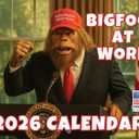 Bigfoot At Work Calendar 2026 Monthly Wall Calender 12 Month | American Made In The USA