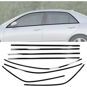 Black Window Trim for Accord Sedan 2003-2007 Window Chrome Delete Blackout