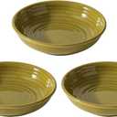 Havniva Ceramic Wide Whisker Friendly Cat Dishes, Set of 3 Ceramic Cat Bowls, Anti-Slip Indoor Kitten Feeding Food& Water Dish to Prevent Whisker Fatigue(3 Pcs, Matcha Green)
