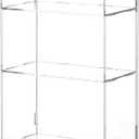 Jusalpha 3 Tier Clear Acrylic Bathroom Organizer Shelf for Cosmetic Perfume Makeup Toy Spices Standing Tabletop Vanity Tray Shelf Multifunctional Sturdy Display Showcase (8''x 4''x 12'')…