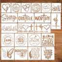 21pcs Christian Stencils for Crafts Reusable Motivational Bible Verse Template Drawing Religious Stencils for Painting on Wood Sign Fabric Canvas DIY Crafts Office Home Decoration(bible21)