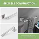 Angle Simple Hand Towel Holder for Bathroom, SUS 304 Stainless Steel Kitchen Towel Hanger Rack for Wall, Brushed Nickel, 10.24 Inches