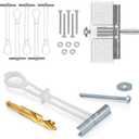 CondoMounts MSK8001 Steel Stud TV Mounting Kit | Metal Stud Anchors | TV Mount Metal Studs | Holds 200lbs on Steel Stud | Includes 6 Elephant Anchor (1/4) Set & 1-Pilot Head Titanium Drill Bit