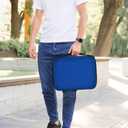 Speed Cube Storage Case Compatible with Rubik's Cube for GAN Magic Puzzle Cubes, Carrying Bag Holder with Mesh Pocke for Brain Teaser Fidget Toy/Cube Stand/Tutorial (Box Only) - Blue