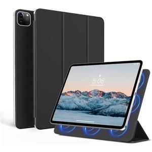 Esr for iPad Air 13 Inch Case (M3/M2, 2025/2024), for iPad Pro 12.9 Inch Case (6th/5th/4th, 2022/2021/2020), Strong Magnetic Removable Slim Trifold Stand Cover & Auto Wake/Sleep, Black