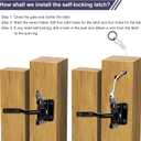 Anti Sag Gate Kit Heavy Duty No Sag Kit for Wooden Gate Fence with a Gate Latch