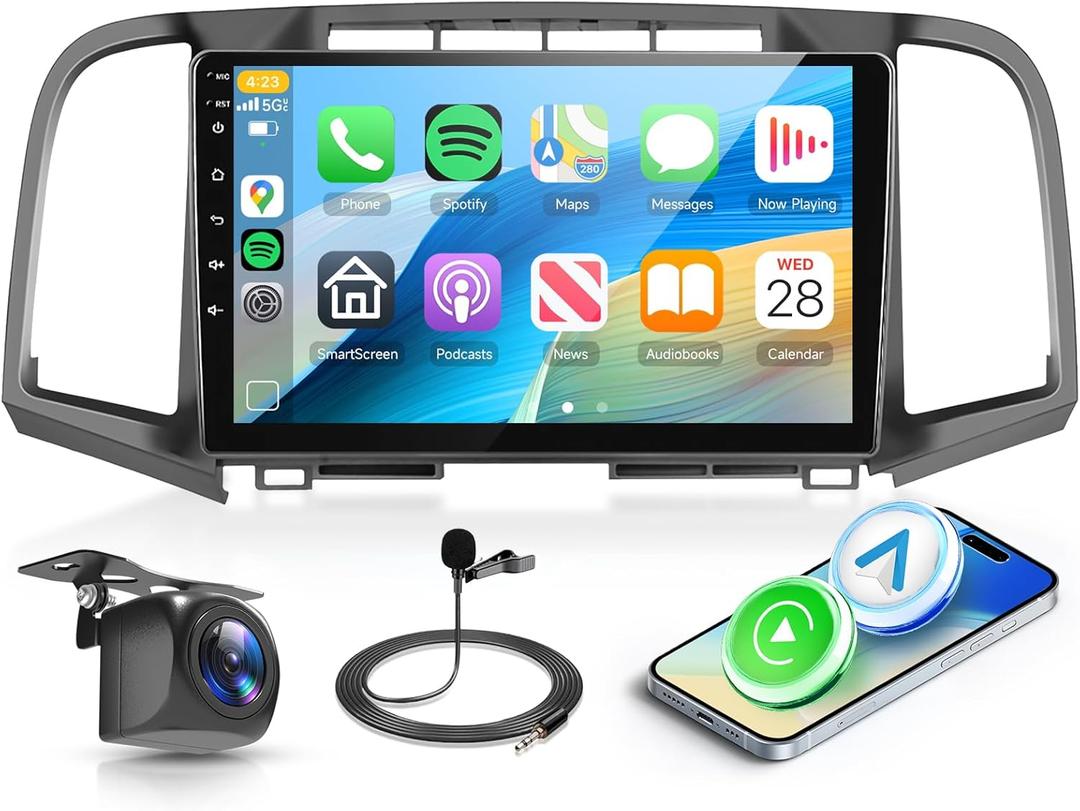 Car Stereo for Toyota Venza 2008-2016 8Core 6+128G Wireless Carplay Android Auto,9 inch IPS Touch Screen Radio,Android13/GPS/WiFi/32EQ DSP/59UI/Bluetooth5.0/SWC/Backup Camera&Mic