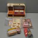 Lehoo Castle Wooden Play Food Sets, Play Hamburger Counter Shop, Toy Food for Toddlers, Play Food Sets for Kids Kitchen, Fake Food Pretend Play for Toddlers 3-5