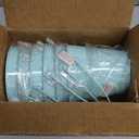 Small Metal Buckets with Handle, 6 Pack 4.3 Inch Colored Galvanized Bucket for Kids,Classroom,Crafts,and Party Favors (Green Blue, 4.3" Top)