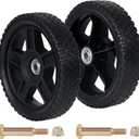 CheeMuii 8 Inch Lawn Mower Wheels 2 Pack 8" Push Lawn Mower Wheels with Bolts and Lock Nuts Kit Fit for Most Standard push Lawn Mowers/Generator/Garden Tiller/Handtruck