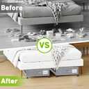 Molutsody Under Bed Storage with Wheels, 2-Pack Underbed Storage Containers with Clear Lids, Under Bed Shoe Storage Organizer Bins, Rolling Under Bed Storage for Clothes Shoes Blankets (Grey)