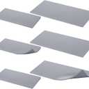 Joyfolk 6 Pcs Silicone Heat Press Mat 1/5" x 4" x 8" 1/8" x 2.6" x 6.5" Small Gray Heat Press Pad Accessories Double Sided Cover Mat for DIY Hat Vinyl Ironing Insulation Transfer Crafting Projects