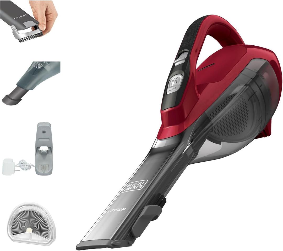 BLACK+DECKER dustbuster AdvancedClean Cordless Handheld Vacuum, Home and Car Vacuum (HLVA320J26)