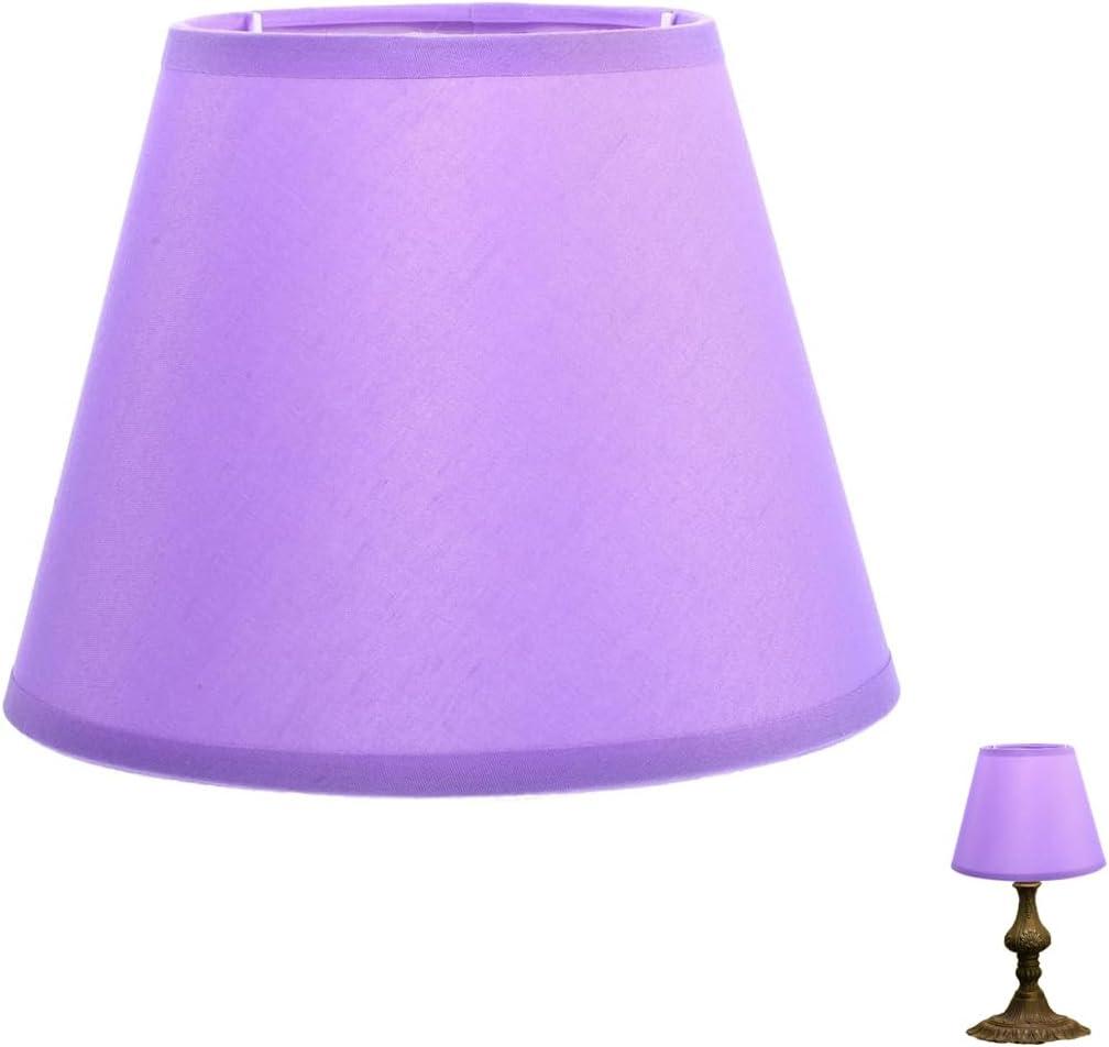 Kichvoe Small Lampshade Replacement Lampshade Cover for Table Chandelier Wall Lamp 3" x 6" x 5" Mini Fabric Lamp Shade for Bedroom and Living Room Decor (Purple)